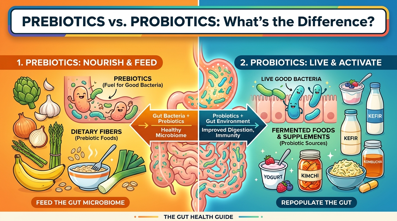 Prebiotics vs. Probiotics: What’s the Difference?